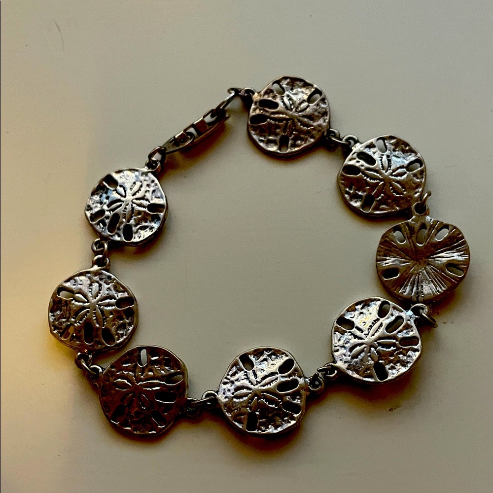 Elegant Silver Sand Dollar Bracelet